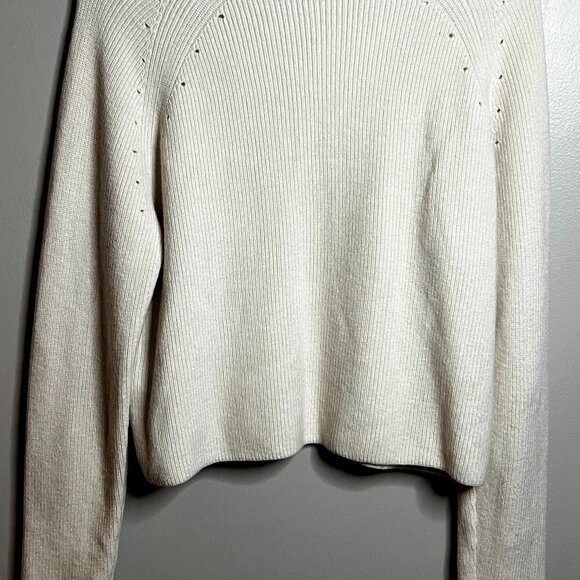 & Other Stories Mock Neck Sweater in Cream Size M - Picture 3 of 5
